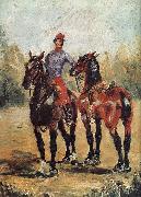 Henri de toulouse-lautrec Reitknecht mit zwei Pferden Spain oil painting artist